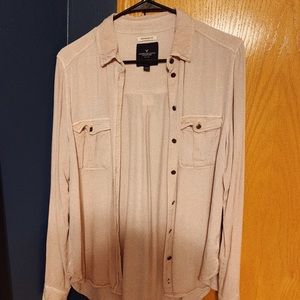 pink button up/ cardigan